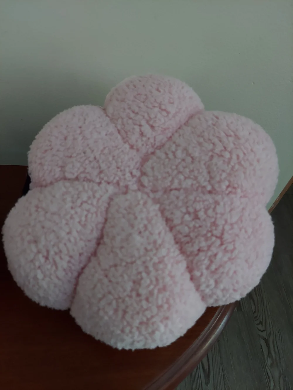 Set Of 2 Pink Sherpa Jack-O'-Lantern Pumpkin Decorative Pillows.